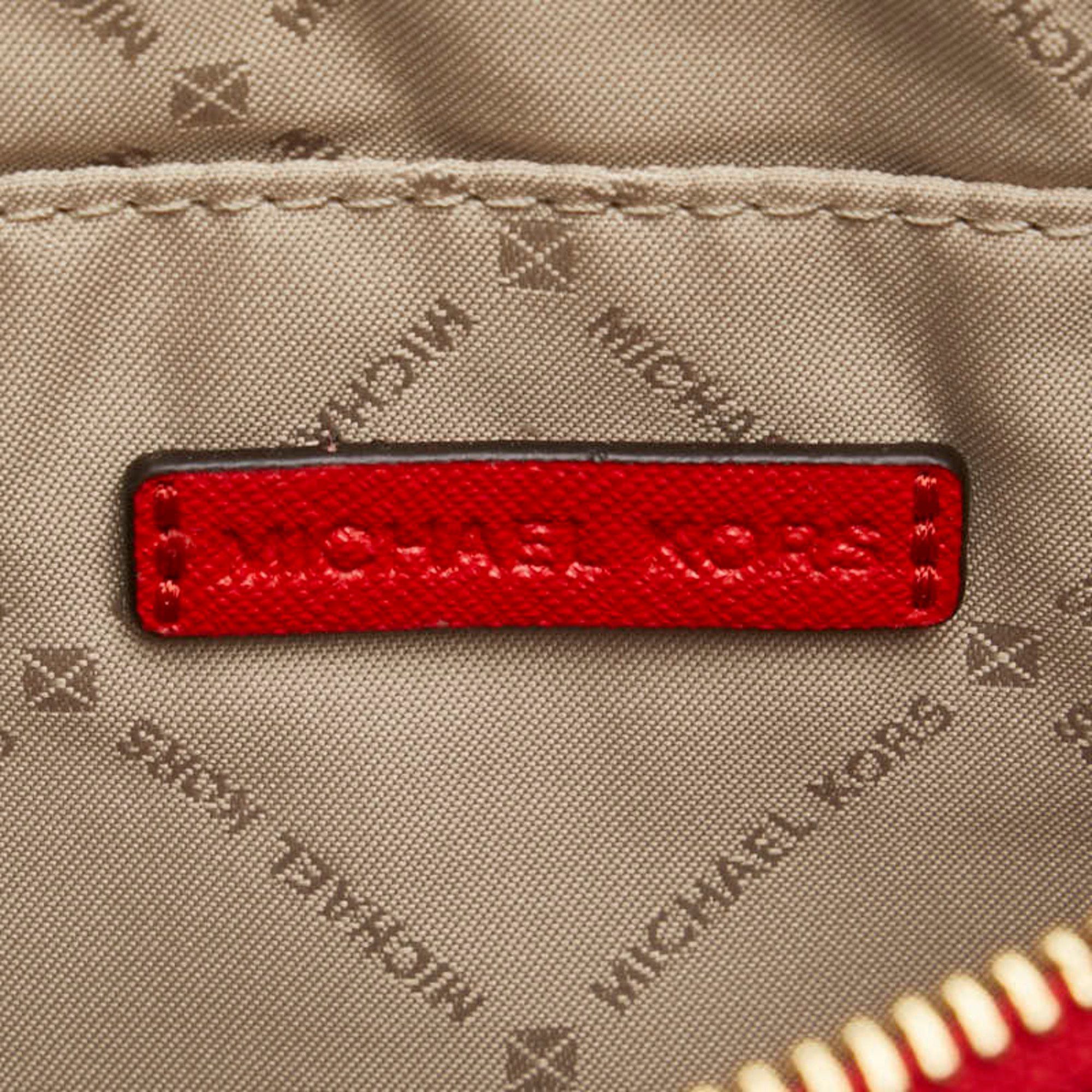 Michael Kors Michael Kors Butterfly Motif Clutch Bag/Second Bag Red Leather Women's Size ONE SIZE - 7 Thumbnail