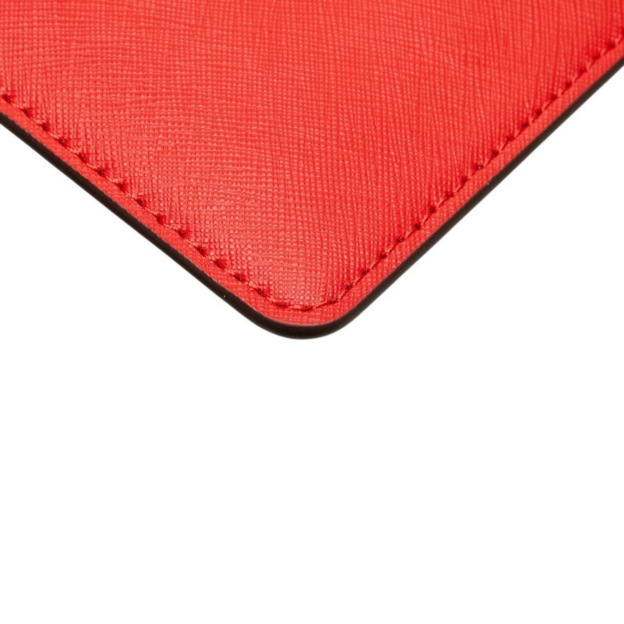 Michael Kors Michael Kors Butterfly Motif Clutch Bag/Second Bag Red Leather Women's Size ONE SIZE - 4 Thumbnail