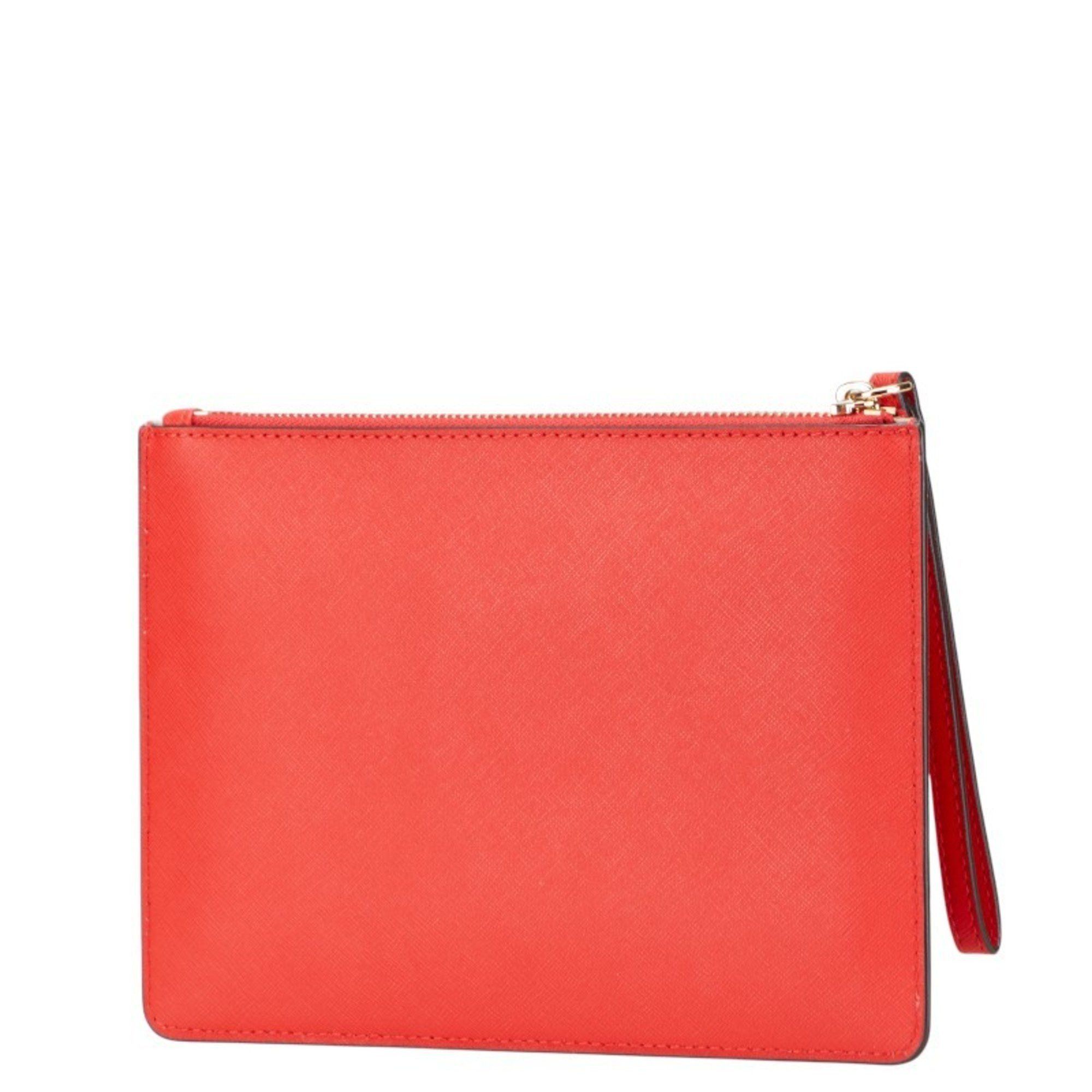Michael Kors Michael Kors Butterfly Motif Clutch Bag/Second Bag Red Leather Women's Size ONE SIZE - 2 Thumbnail