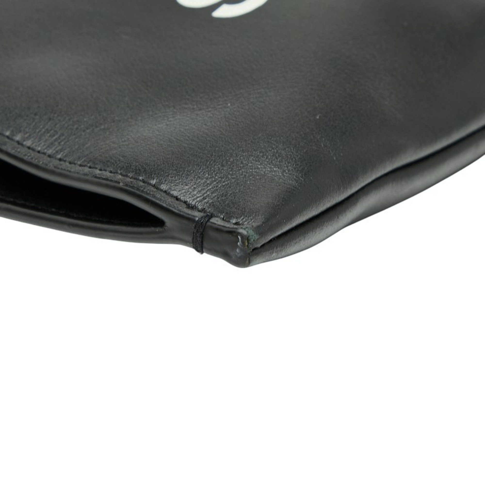 Saint Laurent Paris Saint Laurent logo clutch bag in black and white leather for women. Size ONE SIZE - 5 Thumbnail