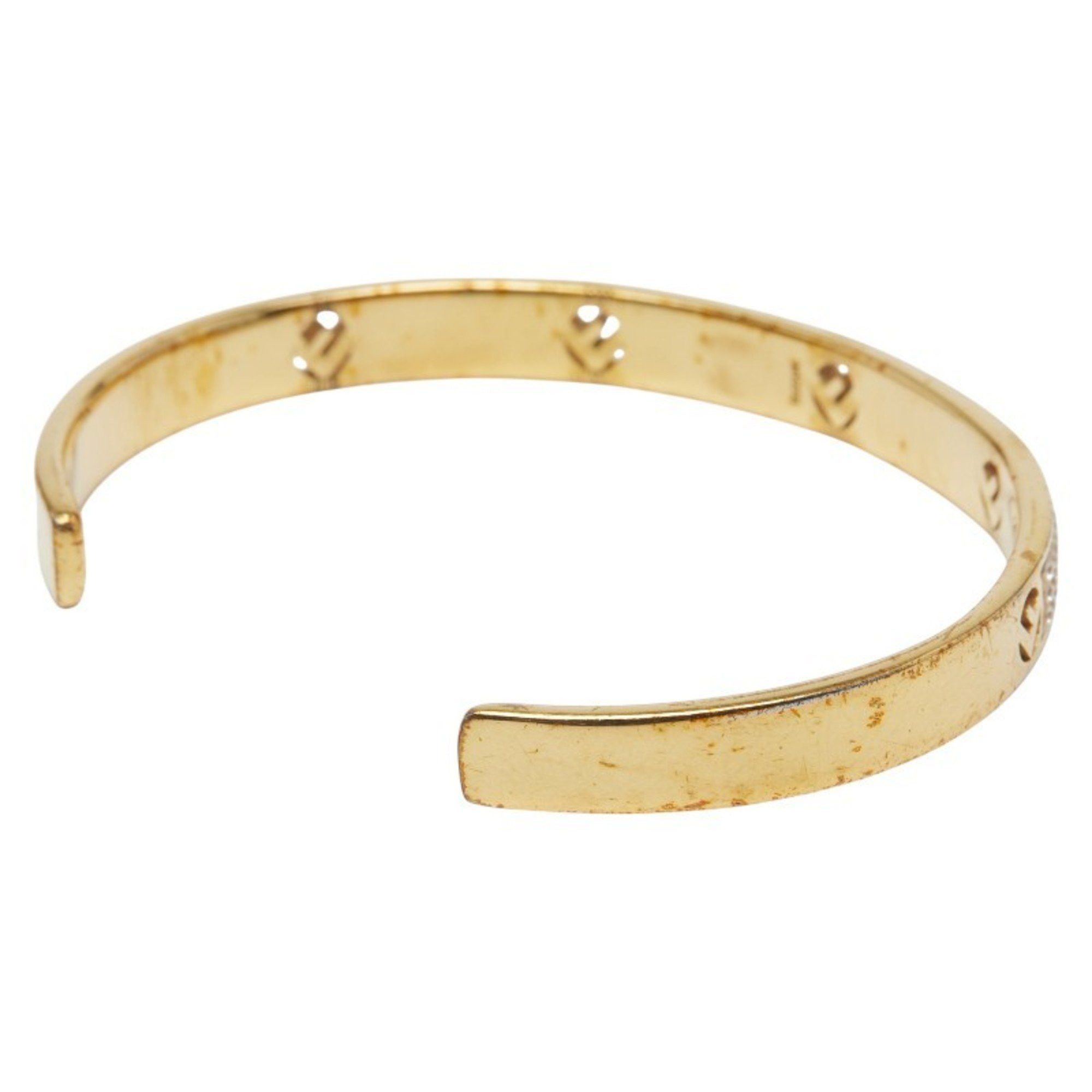 Fendi Fendi F is Rhinestone Bracelet, Size: S, Gold Plated, Women's, FENDI Size ONE SIZE - 2 Thumbnail