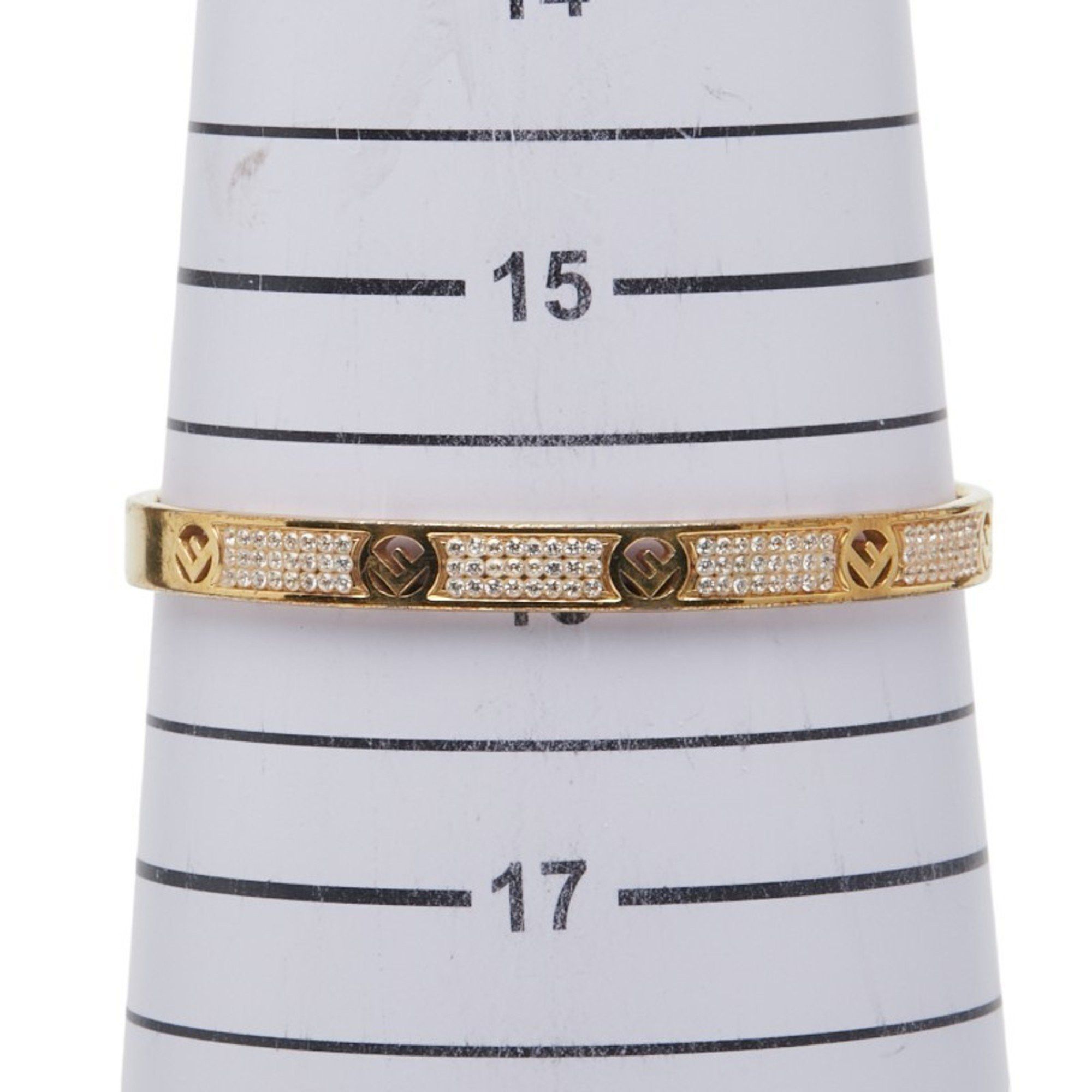 Fendi Fendi F is Rhinestone Bracelet, Size: S, Gold Plated, Women's, FENDI Size ONE SIZE - 6 Thumbnail