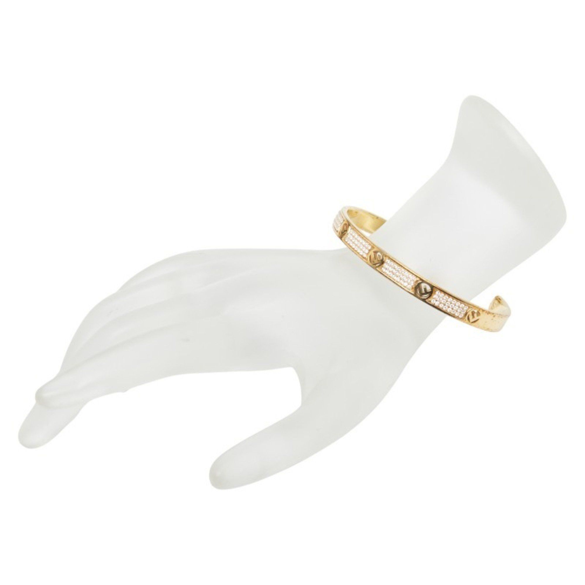 Fendi Fendi F is Rhinestone Bracelet, Size: S, Gold Plated, Women's, FENDI Size ONE SIZE - 7 Thumbnail