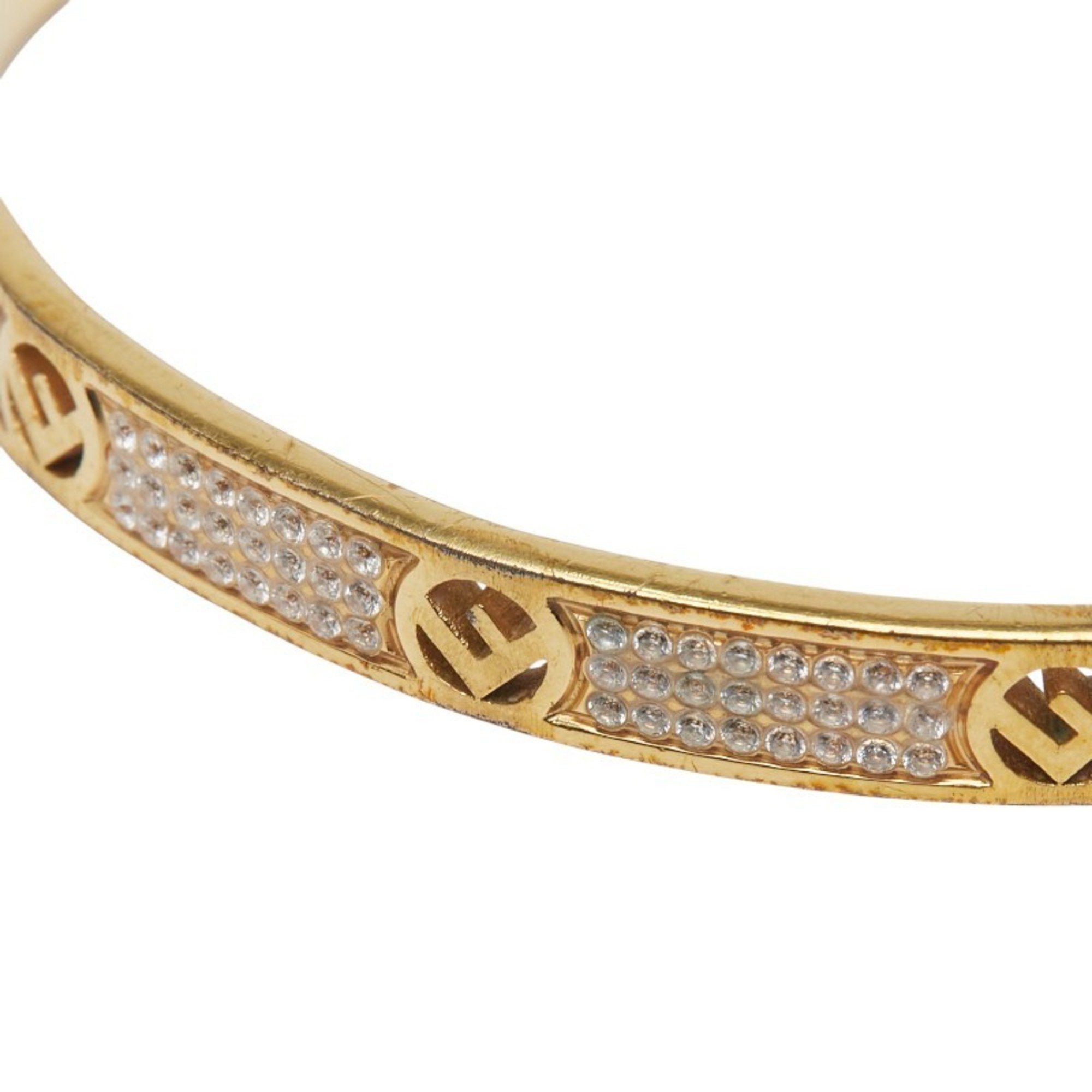 Fendi Fendi F is Rhinestone Bracelet, Size: S, Gold Plated, Women's, FENDI Size ONE SIZE - 3 Thumbnail