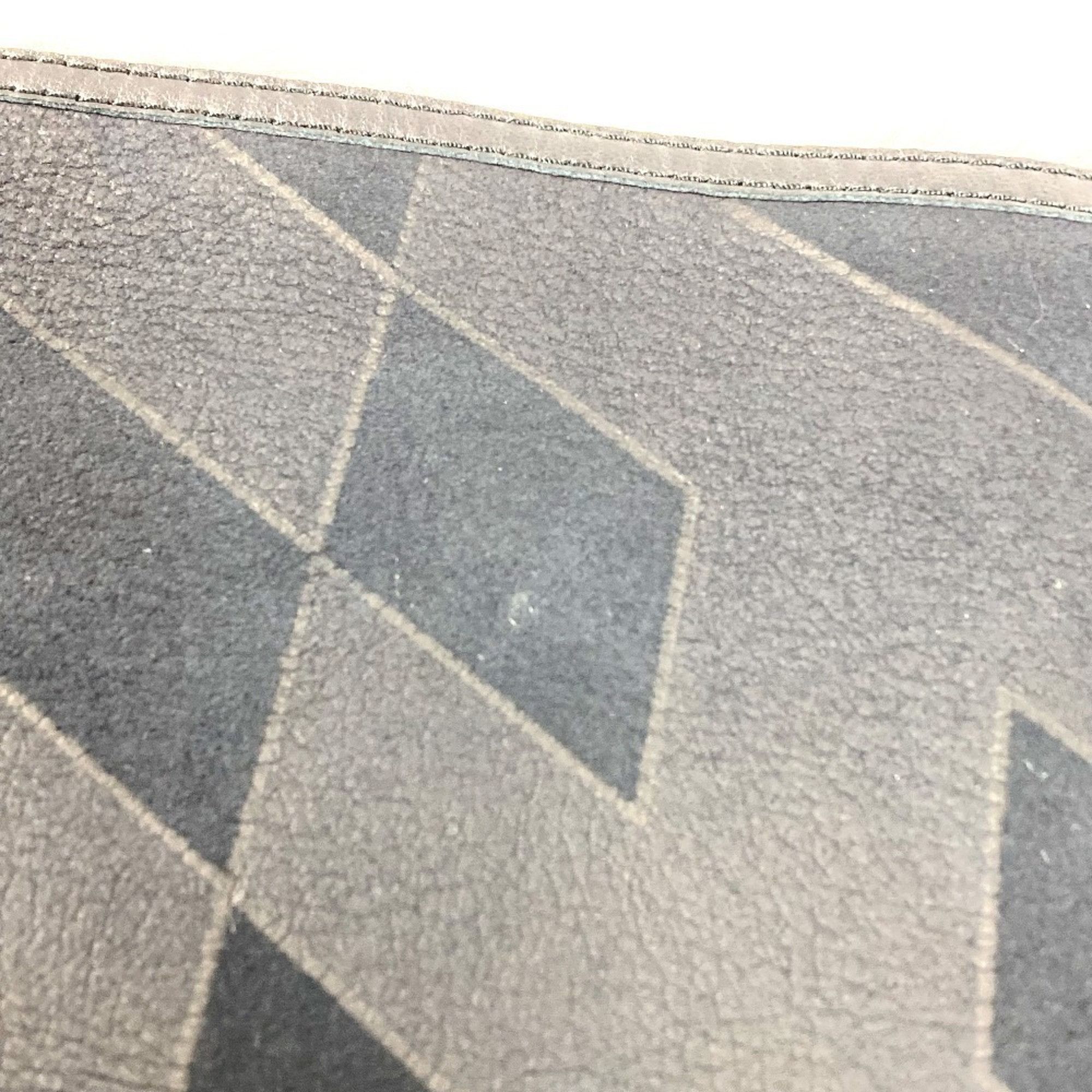 HERMES Leather Fur Shawl Stole Scarf Men