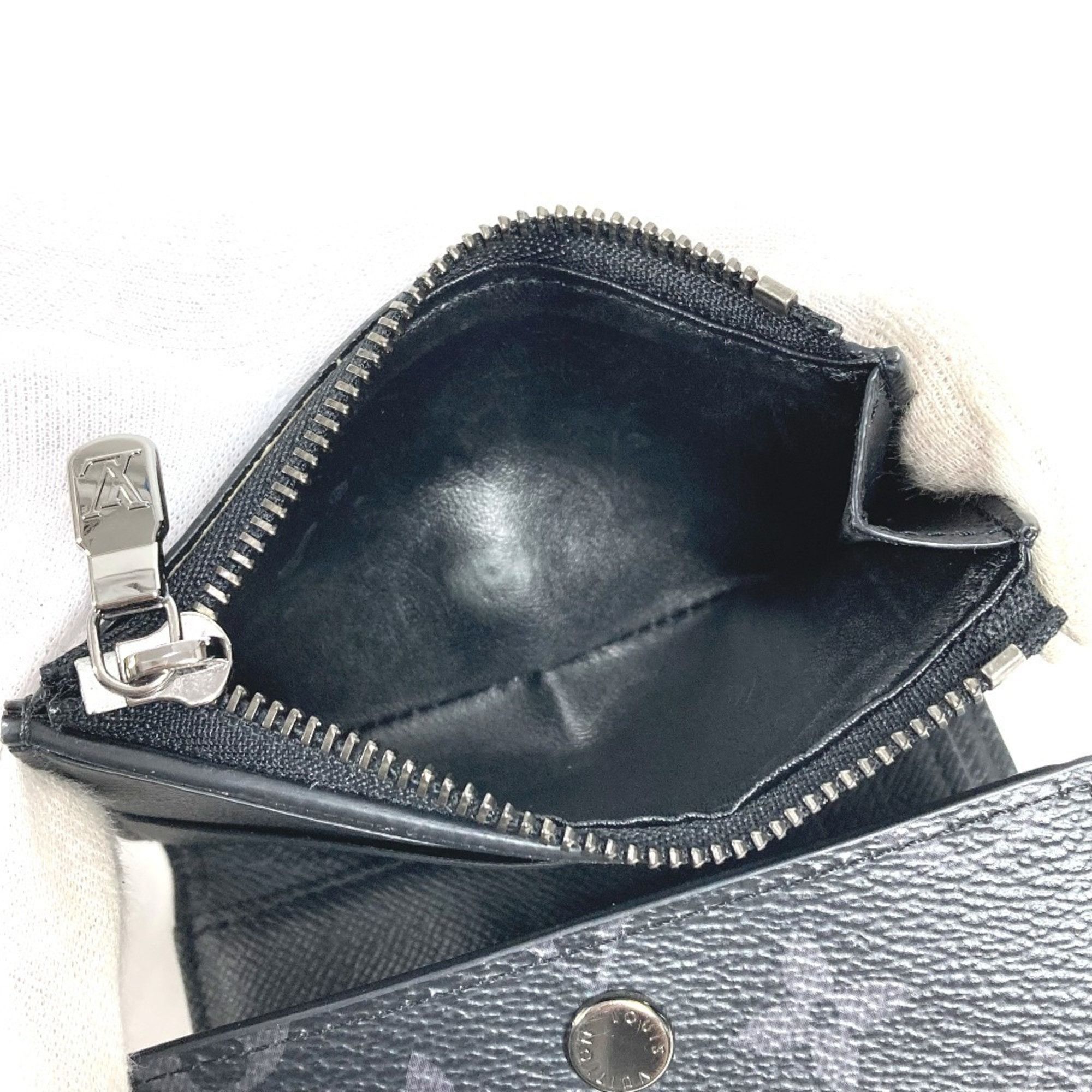 Louis Vuitton LOUIS VUITTON M12598 Monogram Eclipse Victor Wallet, Compact Trifold Canvas, Black, for Men and Women Size ONE SIZE - 13 Thumbnail