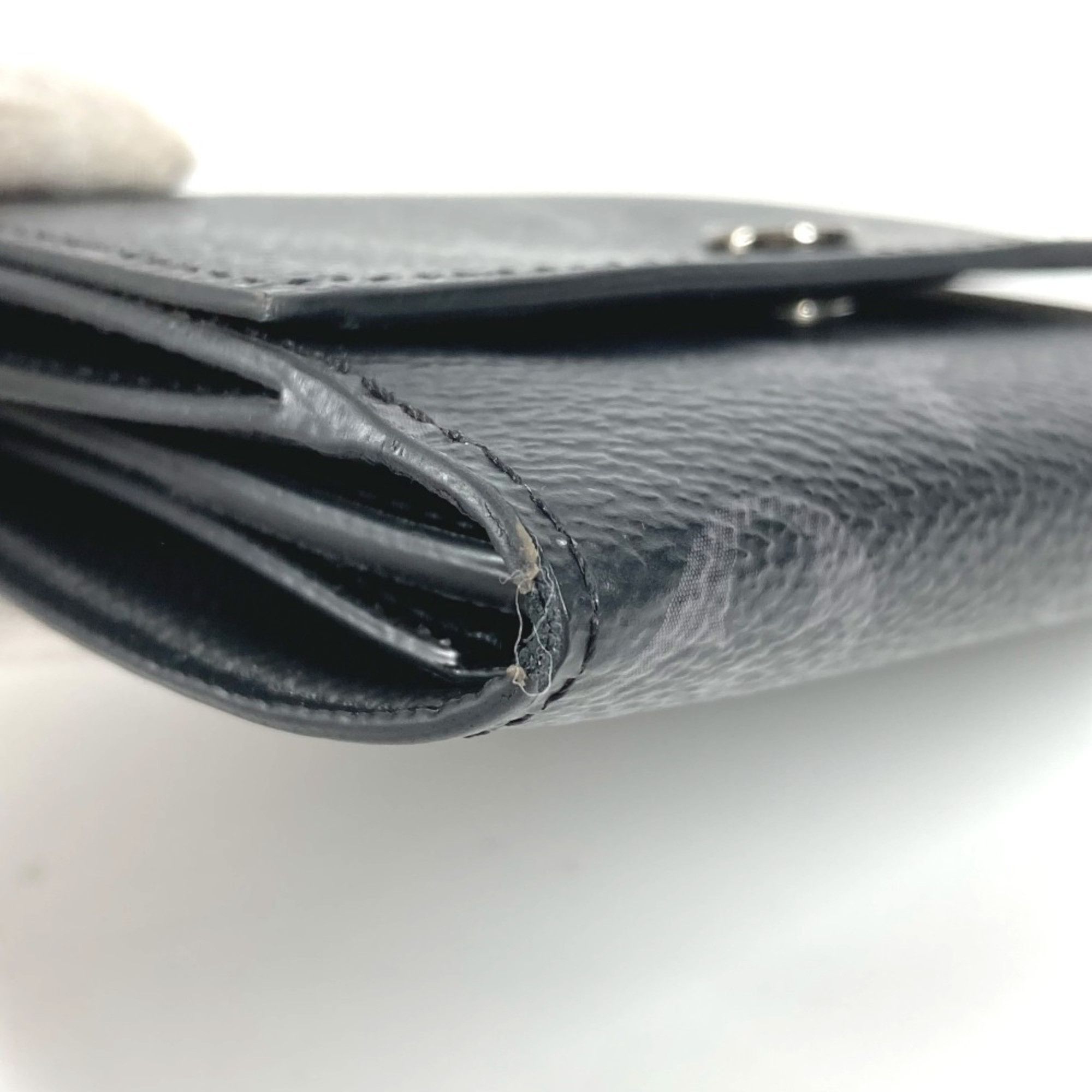 Louis Vuitton LOUIS VUITTON M12598 Monogram Eclipse Victor Wallet, Compact Trifold Canvas, Black, for Men and Women Size ONE SIZE - 7 Thumbnail