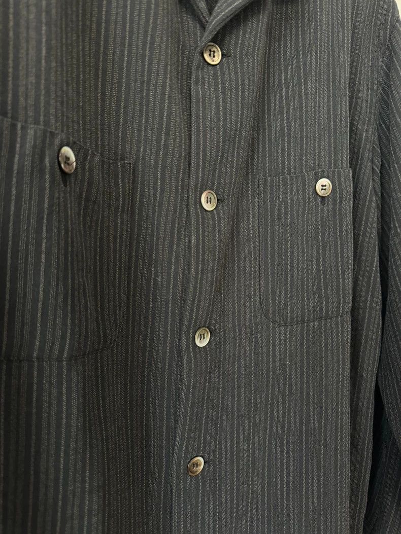 Yohji Yamamoto Yohji Yamamoto Y's Men Wool Striped Shirt - dmc Size US L / EU 52-54 / 3 - 4 Thumbnail