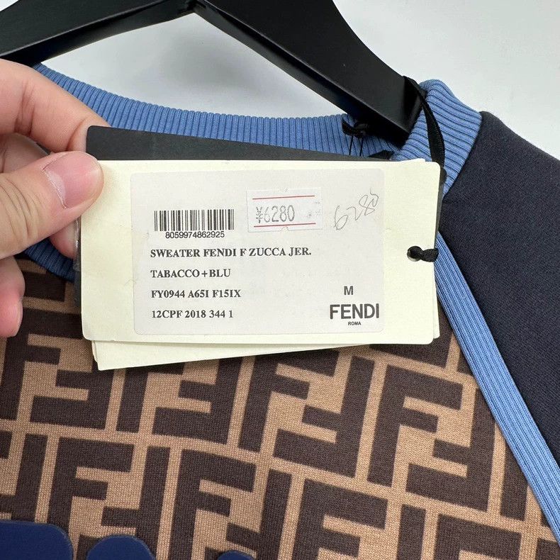 Fendi Fendi x Fila Spliced Logo Print Sweatshirt - dmc Size US M / EU 48-50 / 2 - 5 Thumbnail