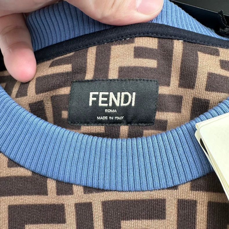 Fendi Fendi x Fila Spliced Logo Print Sweatshirt - dmc Size US M / EU 48-50 / 2 - 3 Thumbnail
