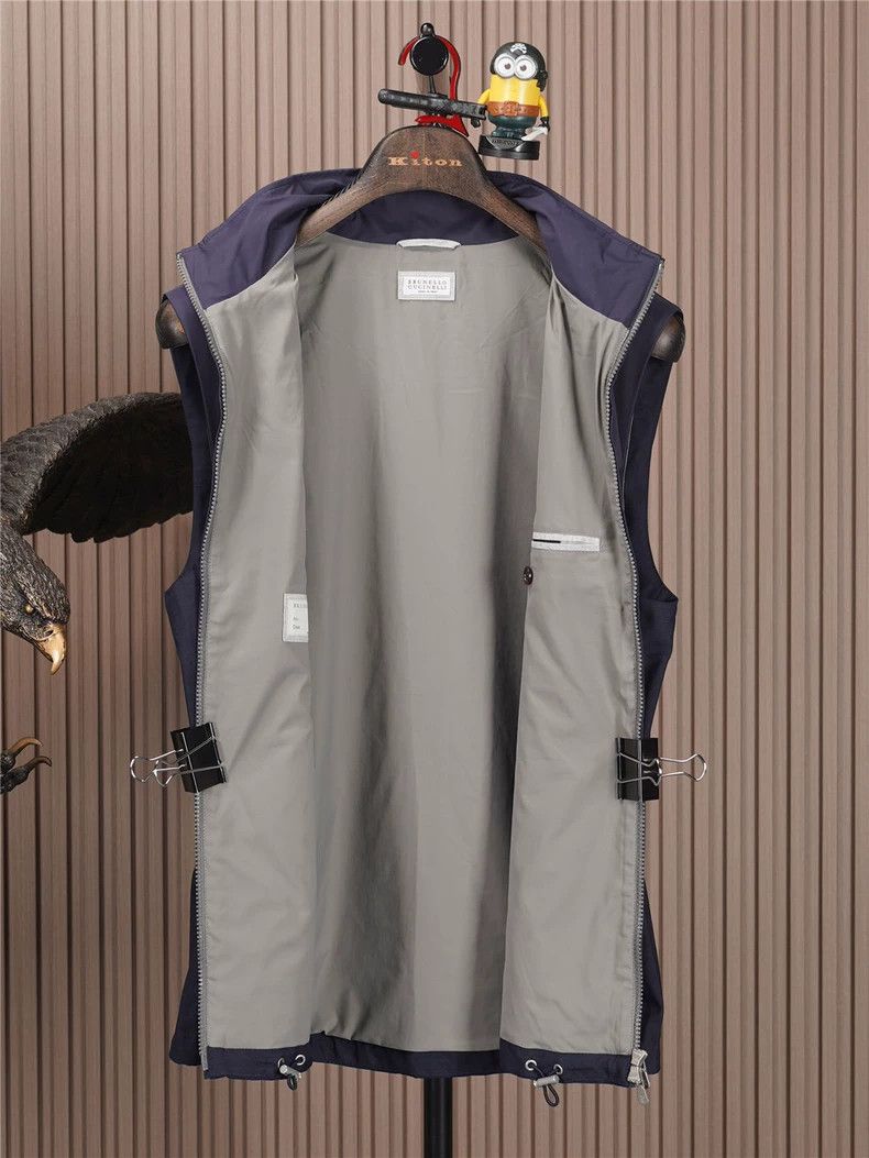 Brunello Cucinelli Brunello Cucinelli Men's Hooded Vest - dmc Size US M / EU 48-50 / 2 - 2 Thumbnail