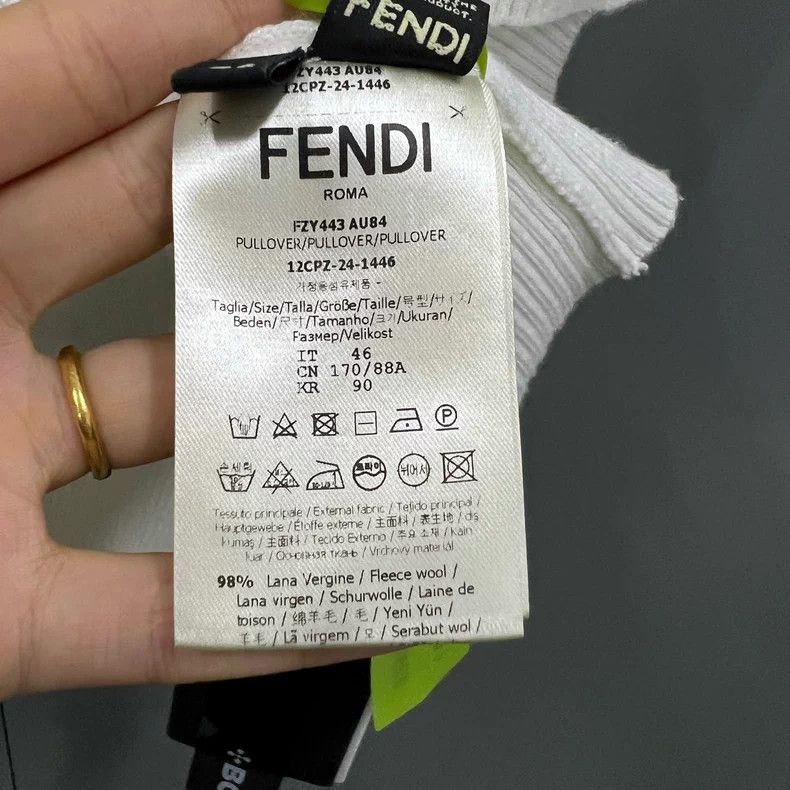 Fendi FENDI FF Logo Knit Short Sleeve Top - dmc Size US M / EU 48-50 / 2 - 4 Thumbnail