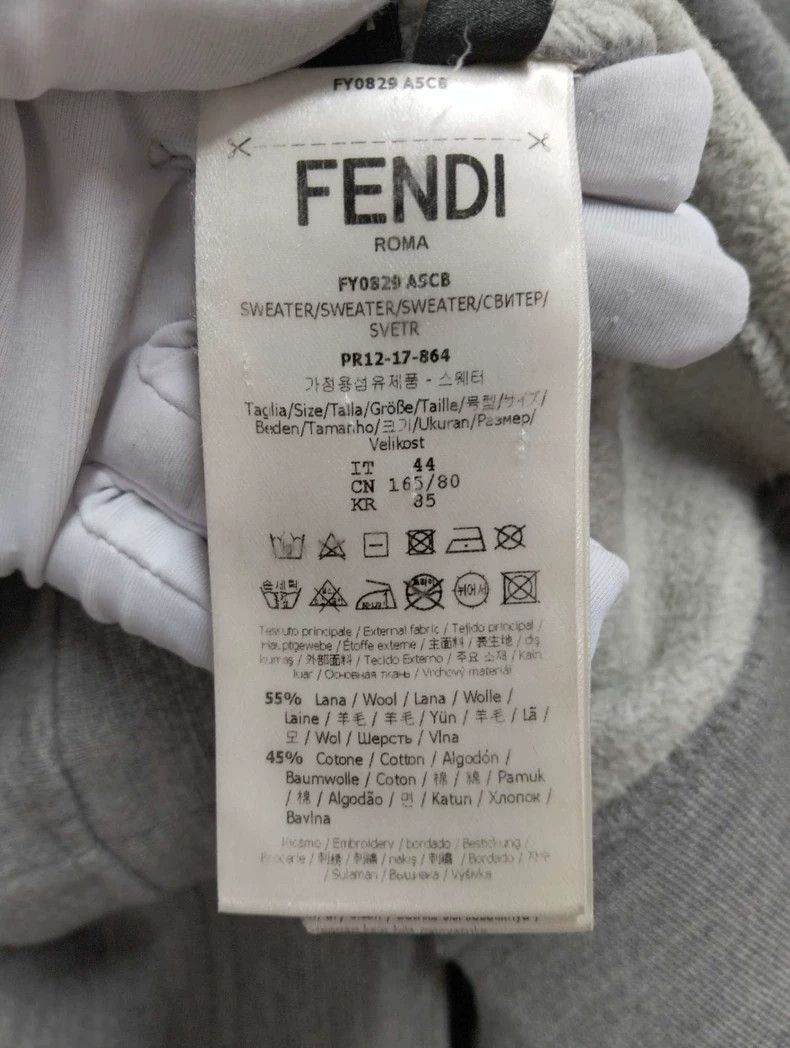Fendi FENDI Gray Sweatshirt Size 44 - dmc Size US M / EU 48-50 / 2 - 4 Thumbnail