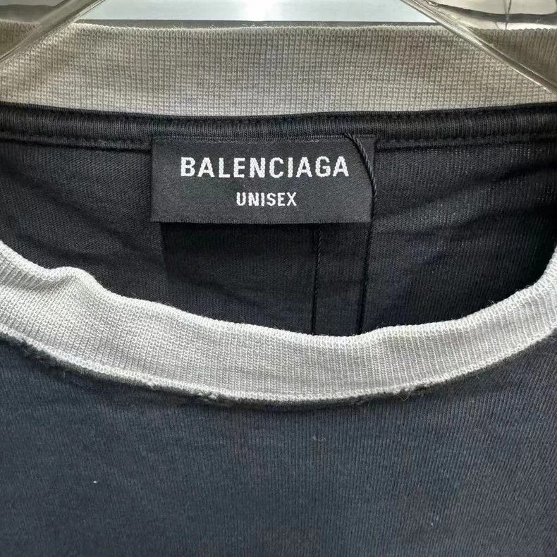 Balenciaga Balenciaga Distressed Double Ring Logo Tee - dmc Size US M / EU 48-50 / 2 - 2 Thumbnail