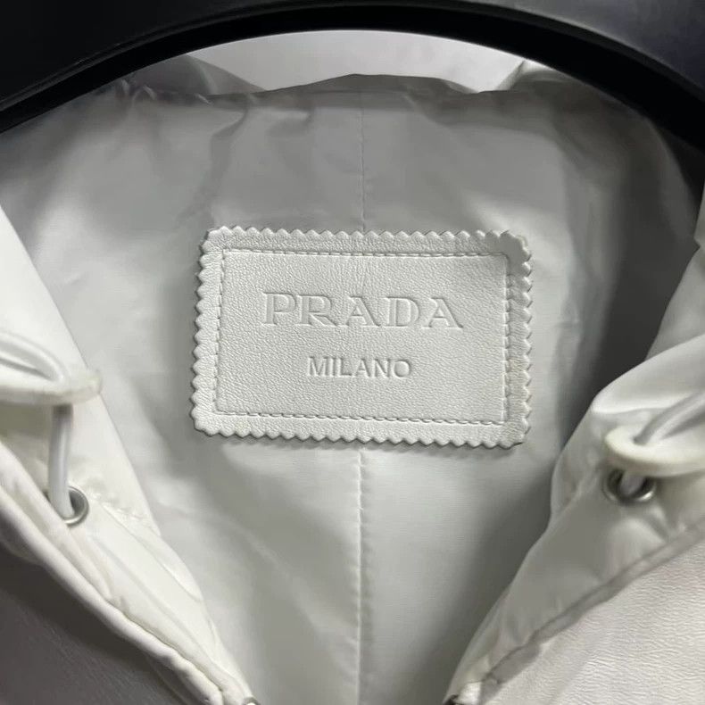 Prada Prada White Hooded Zip Jacket - dmc Size US L / EU 52-54 / 3 - 3 Thumbnail
