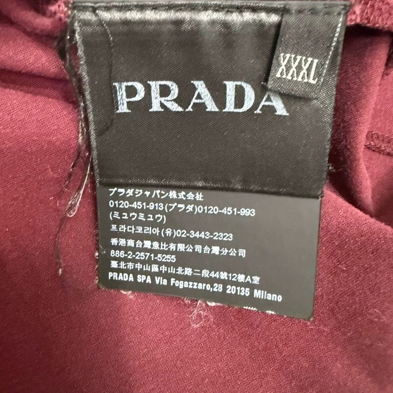 Prada Prada Burgundy Logo Short Sleeve Polo - dmc Size US XXL / EU 58 / 5 - 4 Thumbnail