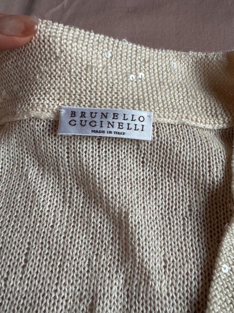 Brunello Cucinelli Brunello Cucinelli Linen Sequin Top - dmc Size US M / EU 48-50 / 2 - 3 Thumbnail
