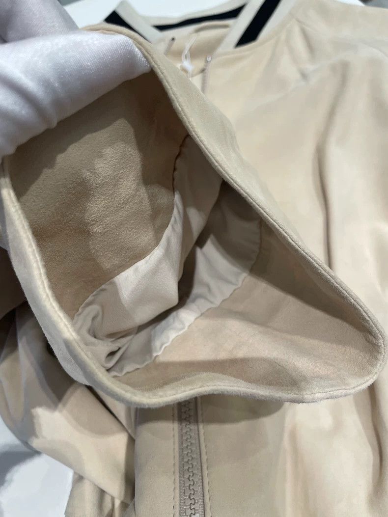 Brunello Cucinelli Brunello Cucinelli Beige Leather Jacket 46 - dmc Size US M / EU 48-50 / 2 - 6 Thumbnail