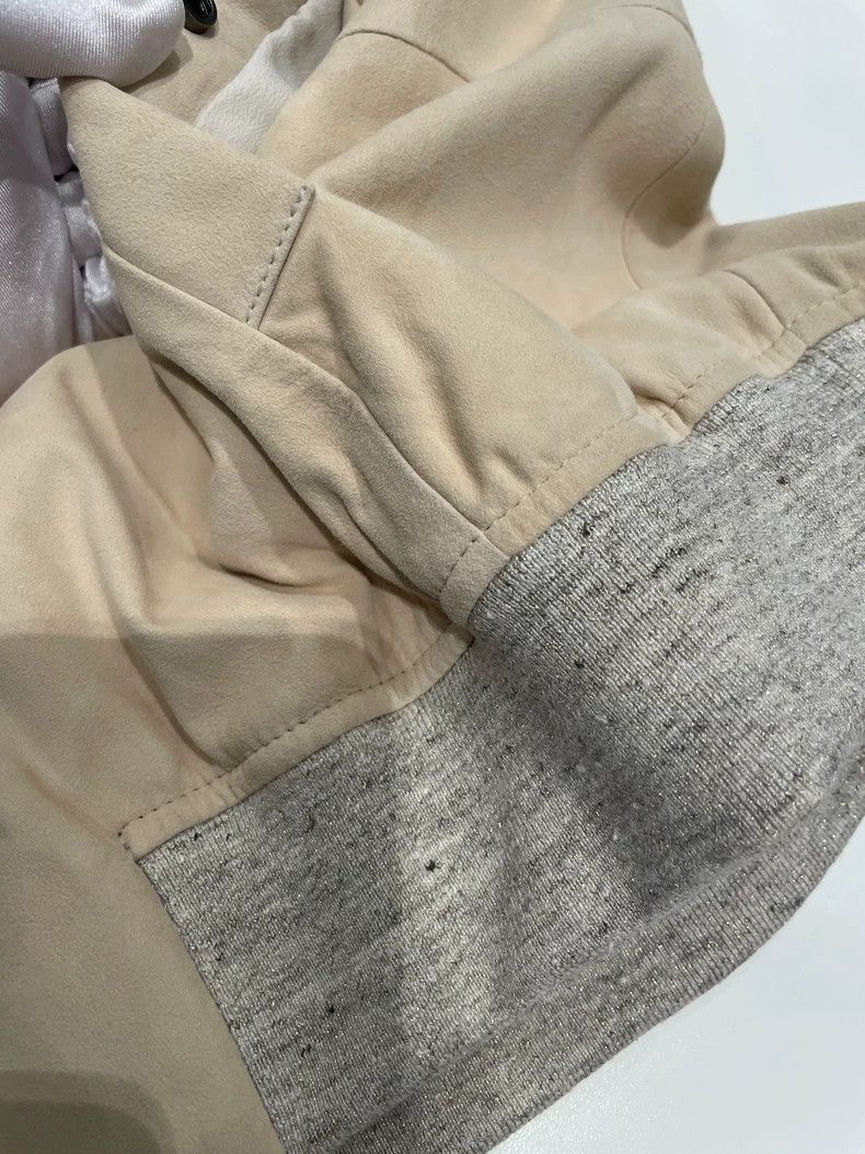 Brunello Cucinelli Brunello Cucinelli Beige Leather Jacket 46 - dmc Size US M / EU 48-50 / 2 - 9 Thumbnail