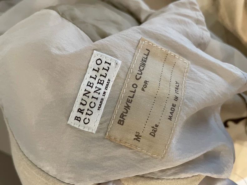 Brunello Cucinelli Brunello Cucinelli Beige Leather Jacket - dmc Size US M / EU 48-50 / 2 - 4 Thumbnail