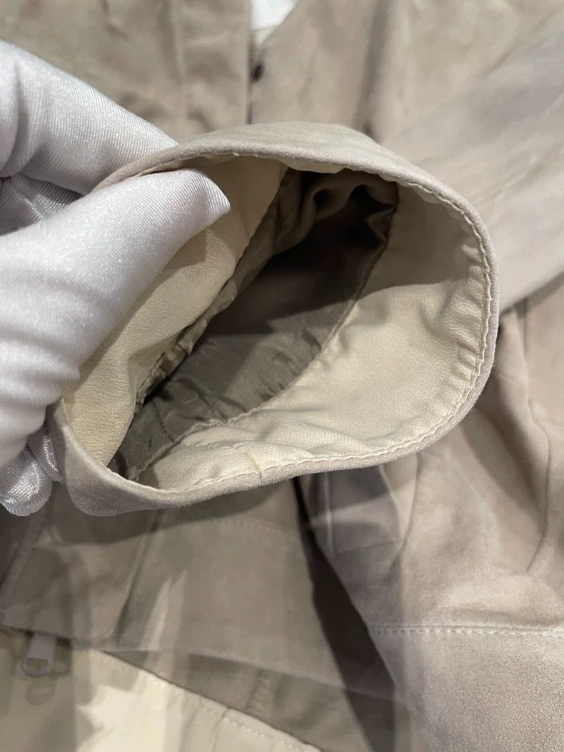 Brunello Cucinelli Brunello Cucinelli Beige Leather Jacket 42 - dmc Size US M / EU 48-50 / 2 - 8 Thumbnail