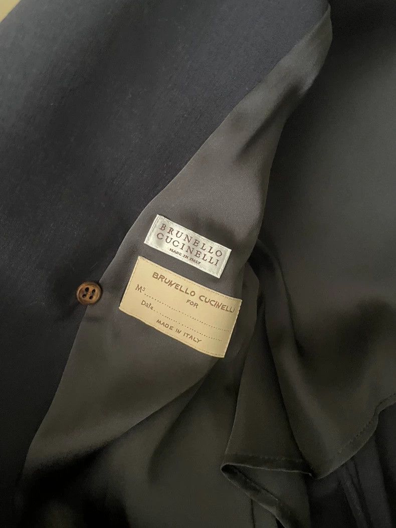 Brunello Cucinelli Brunello Cucinelli Gray Double-Breasted Blazer - dmc Size US M / EU 48-50 / 2 - 3 Thumbnail