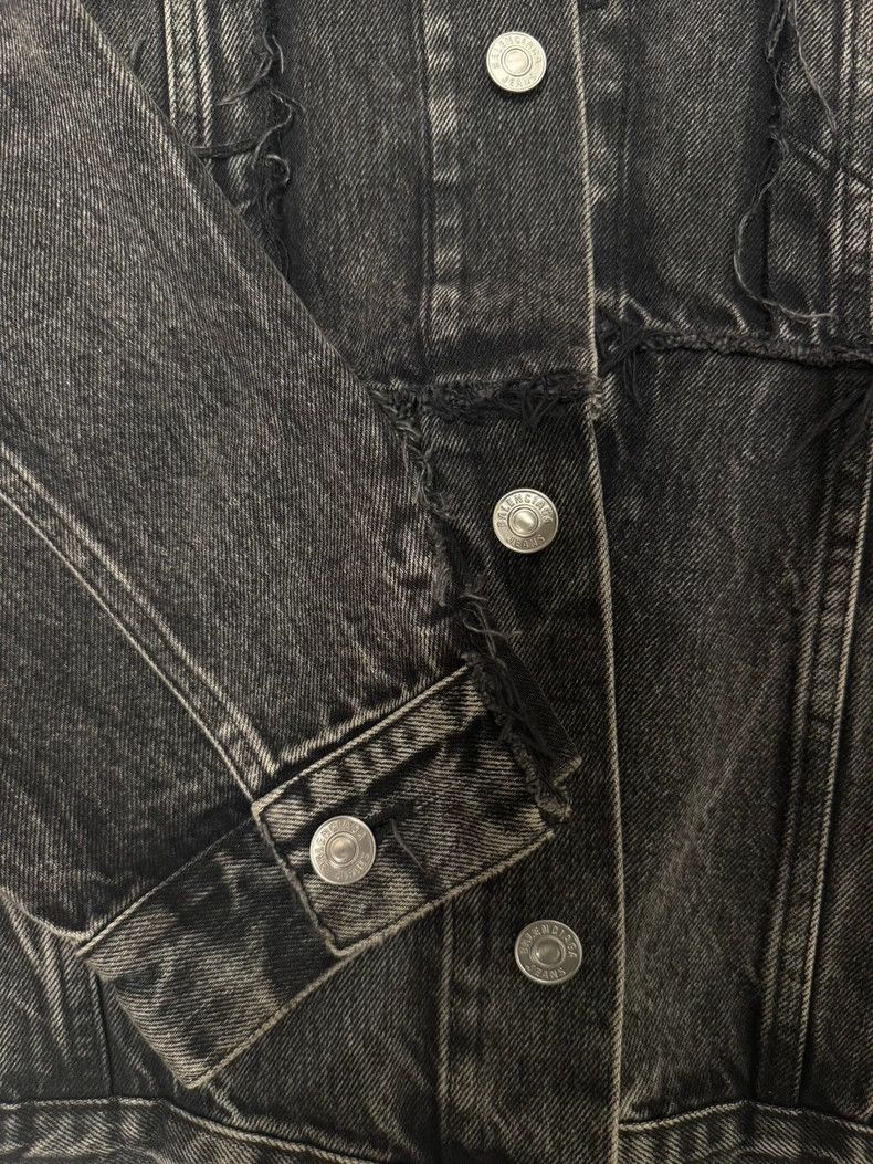 Balenciaga Distressed Denim Jacket - dmc