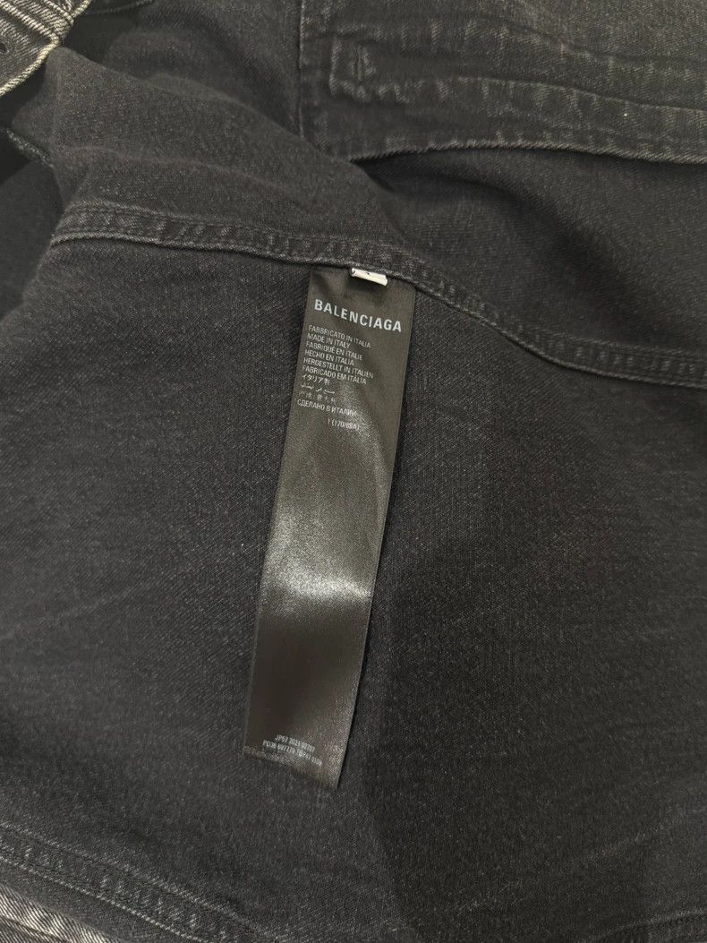 Balenciaga Distressed Denim Jacket - dmc