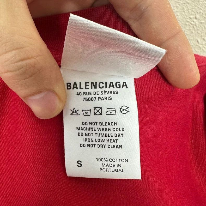 Balenciaga Mirror Letter Embroidered Tee - dmc