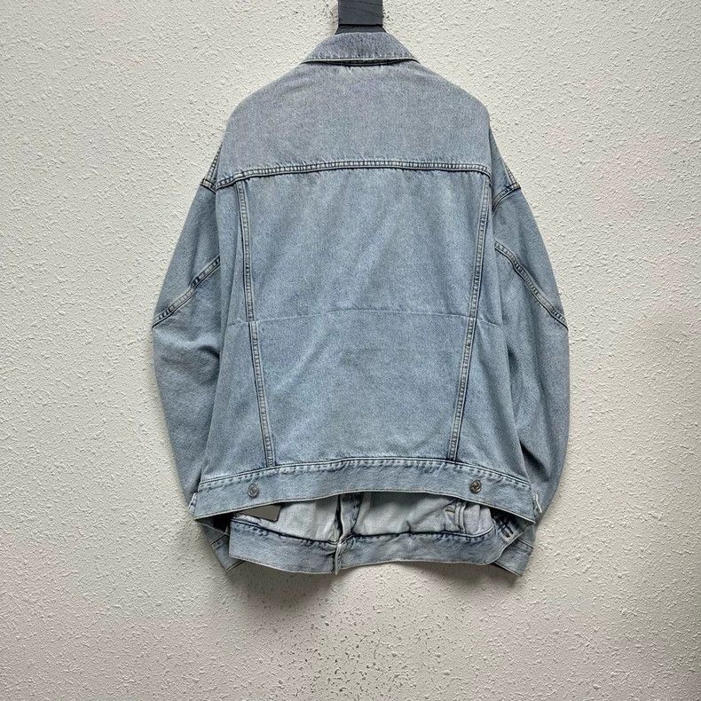 Balenciaga Balenciaga Twisted Sleeve Denim Jacket - dmc Size US M / EU 48-50 / 2 - 3 Thumbnail