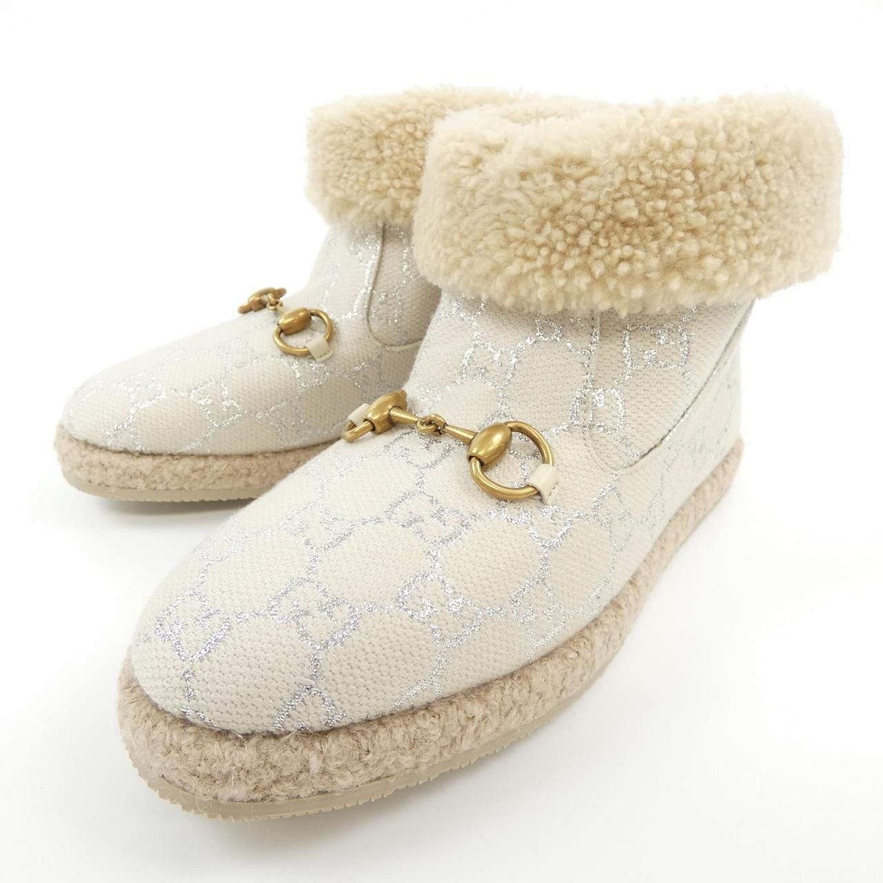 Gucci Gucci Gucci Shearling Boots Natural Material Shoes 629086 2C810 DUTY FREE for USA Size ONE SIZE - 3 Thumbnail