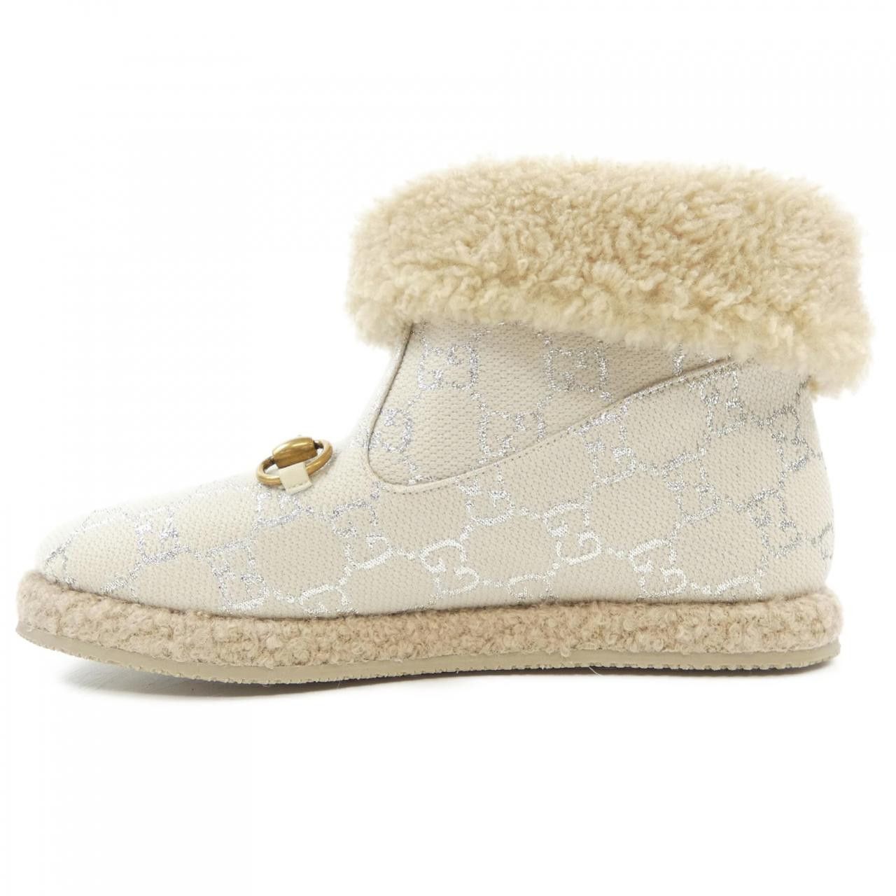 Gucci Gucci Gucci Shearling Boots Natural Material Shoes 629086 2C810 DUTY FREE for USA Size ONE SIZE - 2 Thumbnail