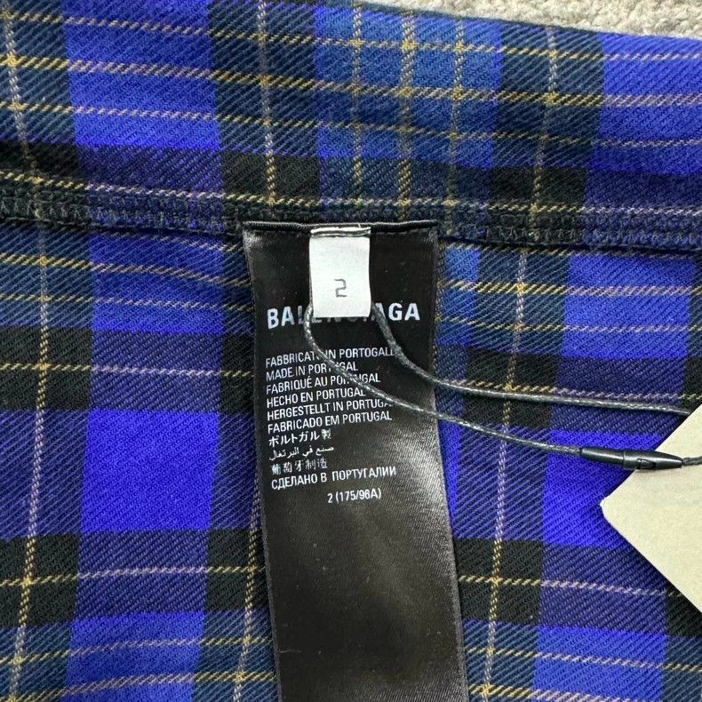 Balenciaga Balenciaga Layered Plaid Panel Shirt - dmc Size US M / EU 48-50 / 2 - 5 Thumbnail