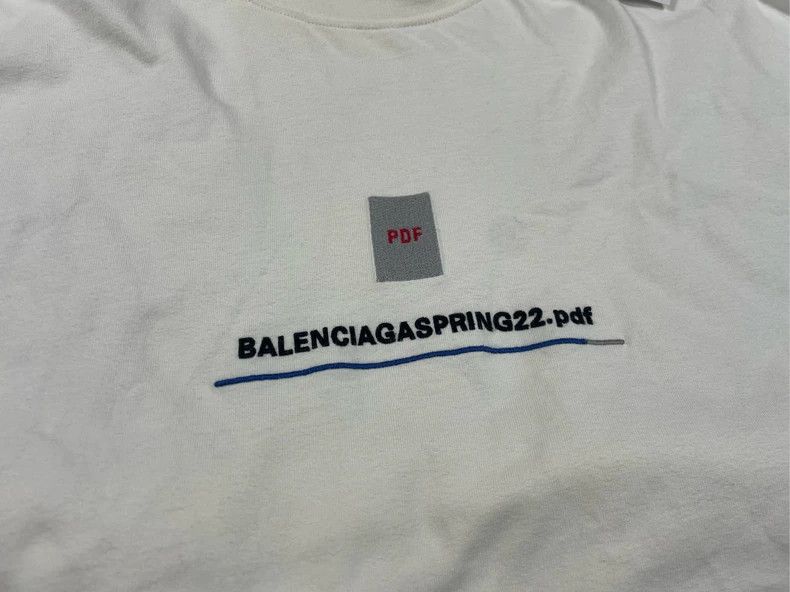 Balenciaga Balenciaga PDF Embroidered Short Sleeve - dmc Size US S / EU 44-46 / 1 - 5 Thumbnail