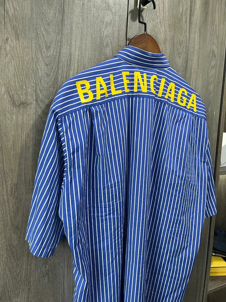 Balenciaga Balenciaga Blue Striped Shirt - dmc Size US M / EU 48-50 / 2 - 4 Thumbnail