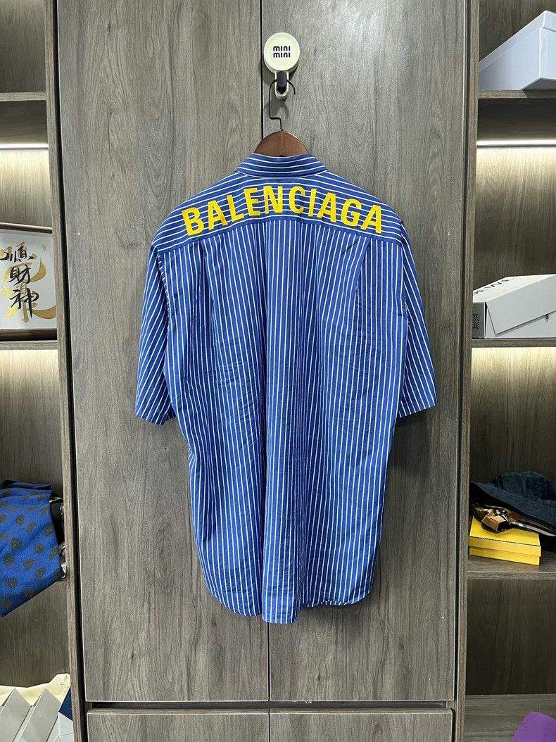 Balenciaga Balenciaga Blue Striped Shirt - dmc Size US M / EU 48-50 / 2 - 5 Thumbnail