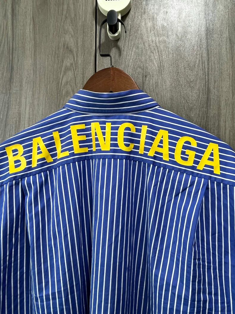 Balenciaga Balenciaga Blue Striped Shirt - dmc Size US M / EU 48-50 / 2 - 9 Thumbnail