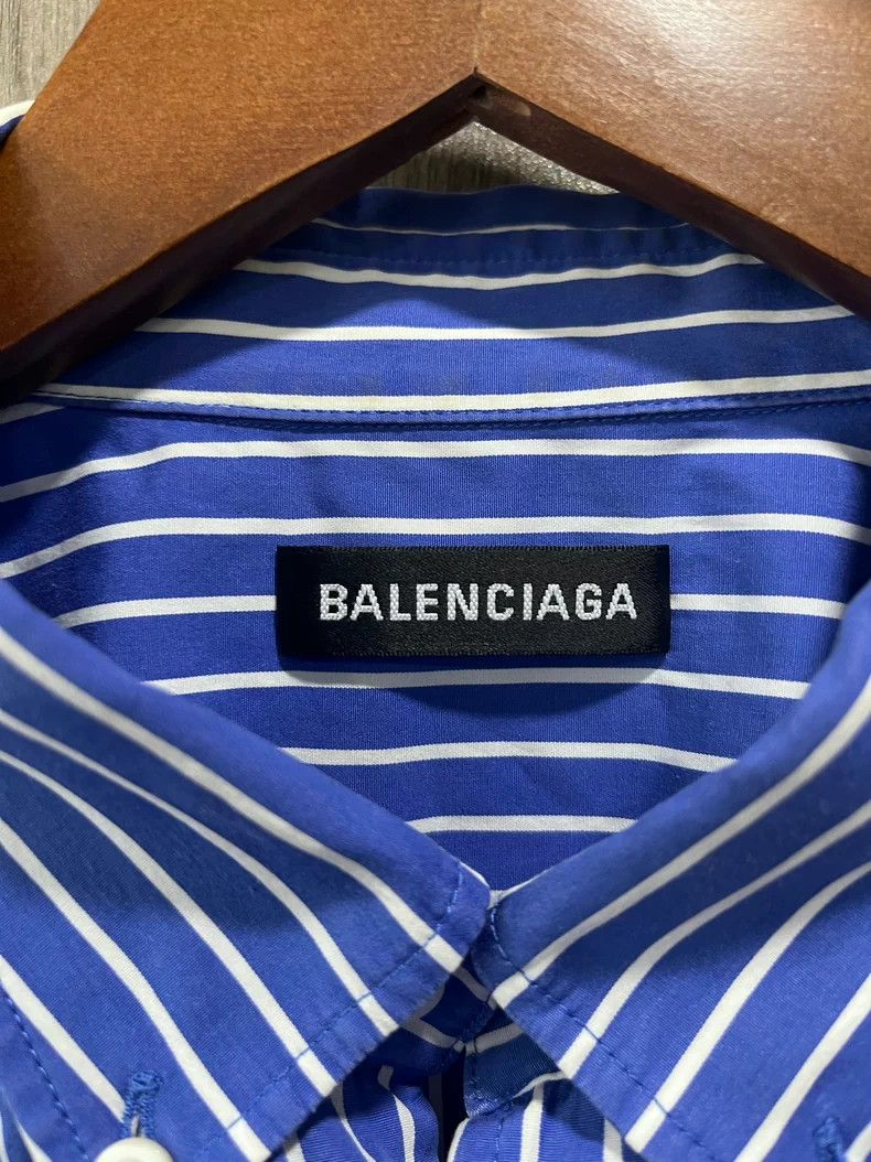 Balenciaga Balenciaga Blue Striped Shirt - dmc Size US M / EU 48-50 / 2 - 6 Thumbnail