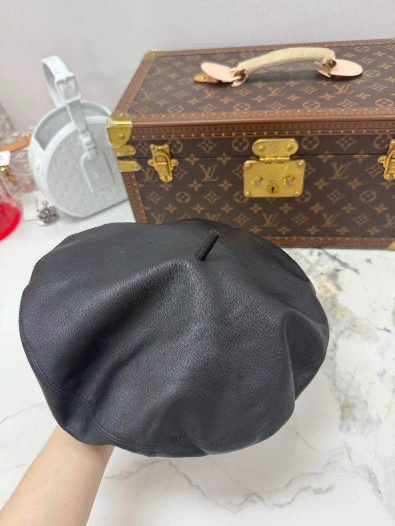 Dior Dior Full Leather Beret Size 58 - dmc Size ONE SIZE - 3 Thumbnail