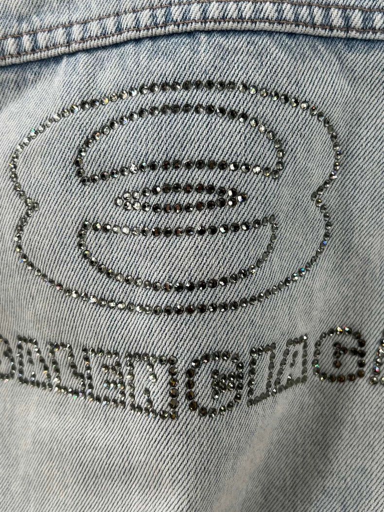 Balenciaga Balenciaga Blue Denim Jacket with Crystals - dmc Size US S / EU 44-46 / 1 - 5 Thumbnail