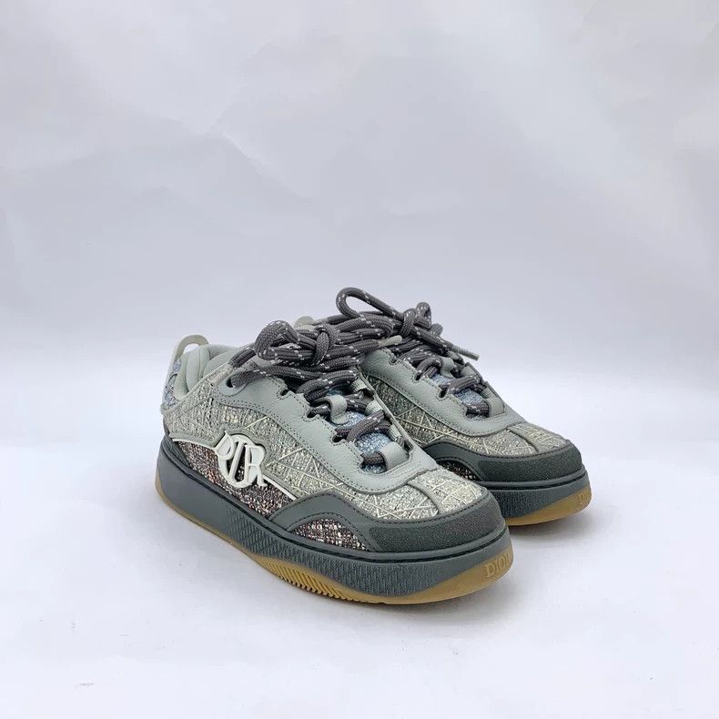 Dior Dior Limited Logo Gray Platform Sneakers - dmc Size US 6 / EU 39 - 2 Thumbnail