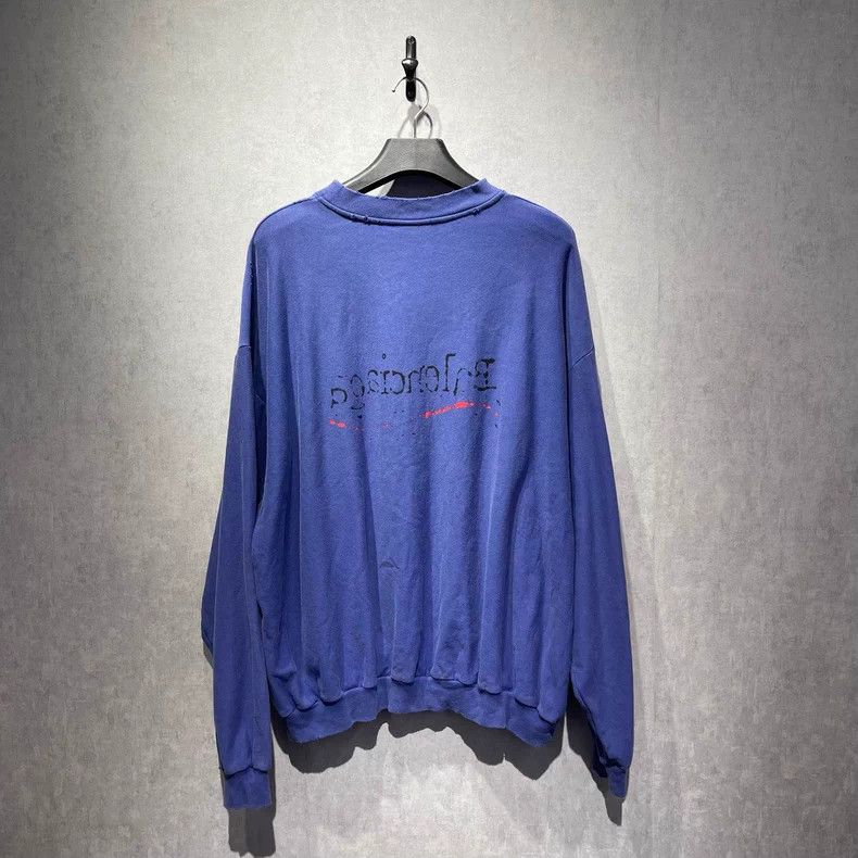Balenciaga Balenciaga Wave Logo Print Sweatshirt - dmc Size US S / EU 44-46 / 1 - 2 Thumbnail