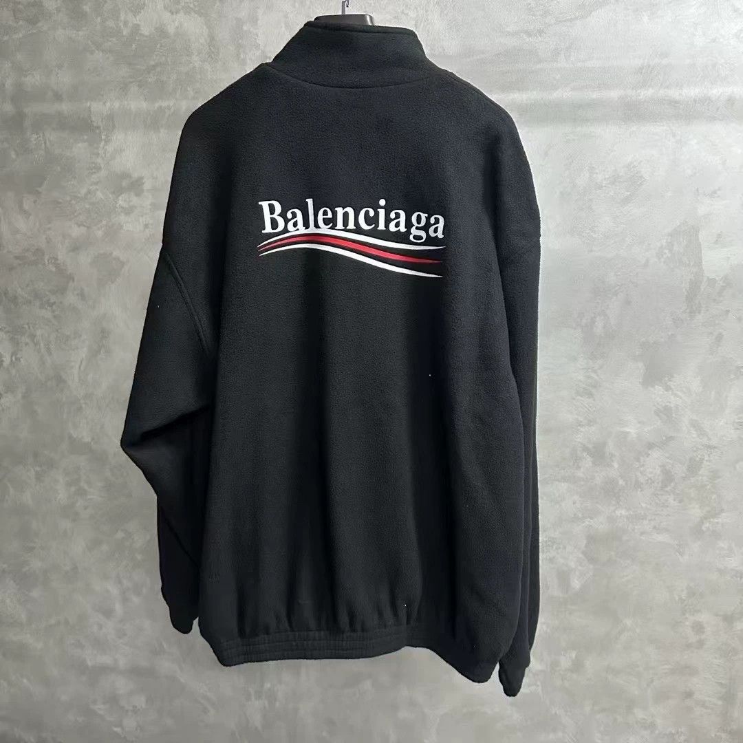 Balenciaga Balenciaga Black Logo Zip Jacket - dmc Size US L / EU 52-54 / 3 - 2 Thumbnail