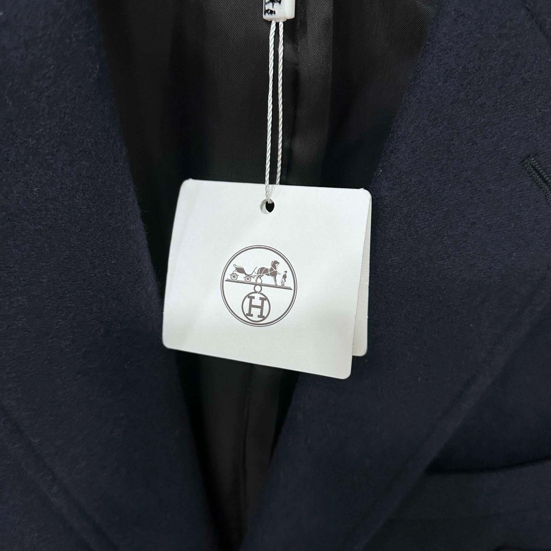 Hermes HERMES Wool Leather Panel Blazer - dmc Size US L / EU 52-54 / 3 - 6 Thumbnail