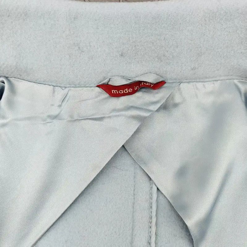 Max Mara MaxMara Light Blue Wool Short Coat 0089 Size M / US 6-8 / IT 42-44 - 6 Thumbnail