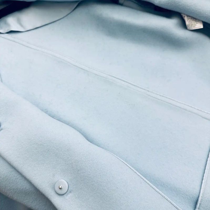 Max Mara MaxMara Light Blue Wool Short Coat 0089 Size M / US 6-8 / IT 42-44 - 10 Thumbnail