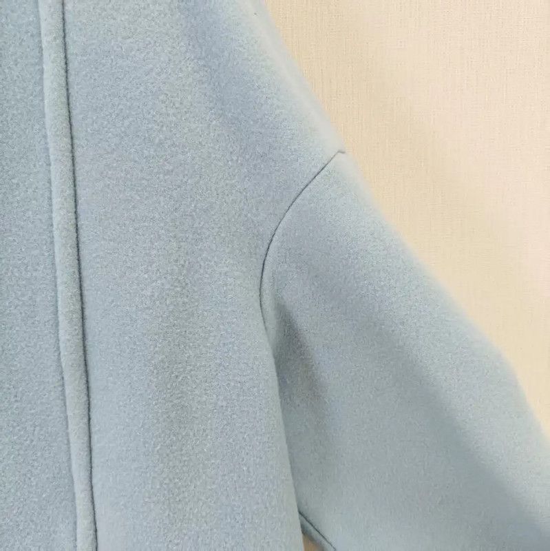 Max Mara MaxMara Light Blue Wool Short Coat 0089 Size M / US 6-8 / IT 42-44 - 5 Thumbnail