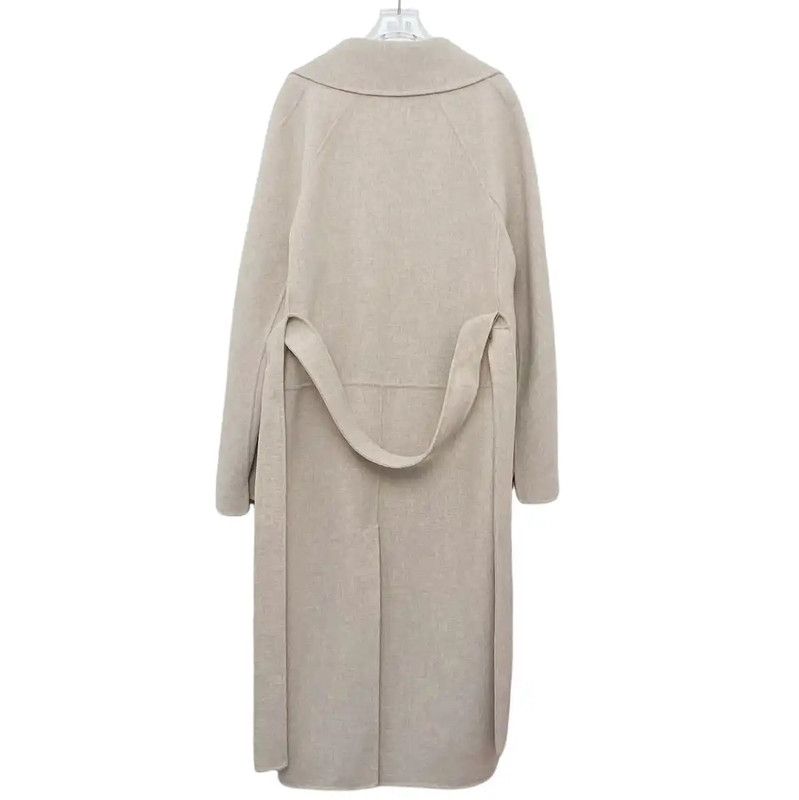 Max Mara MaxMara Long Gray Cashmere Coat for Women 0089 Size M / US 6-8 / IT 42-44 - 2 Thumbnail