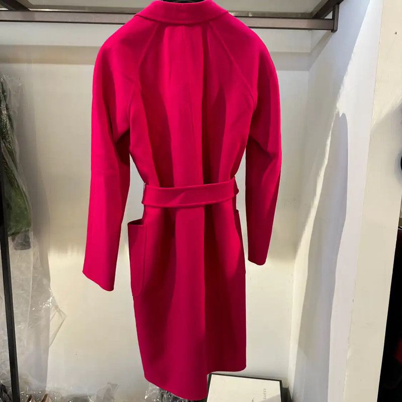 Max Mara MaxMara Pink Wool Ladies Coat 0089 Size M / US 6-8 / IT 42-44 - 4 Thumbnail