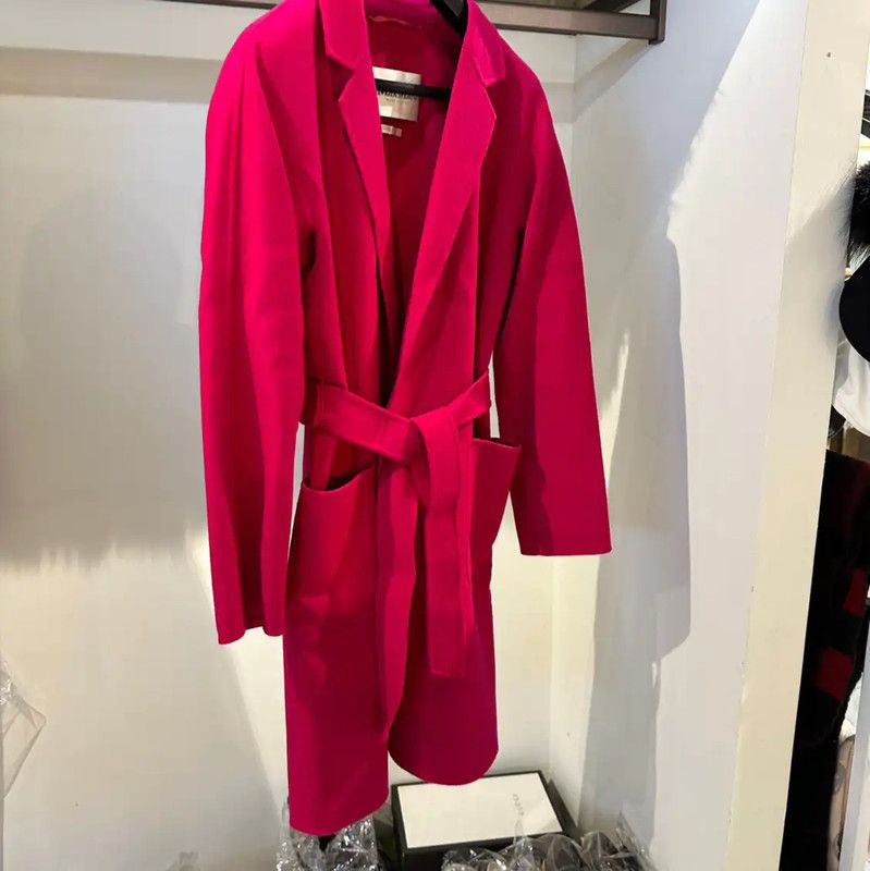 Max Mara MaxMara Pink Wool Ladies Coat 0089 Size M / US 6-8 / IT 42-44 - 2 Thumbnail